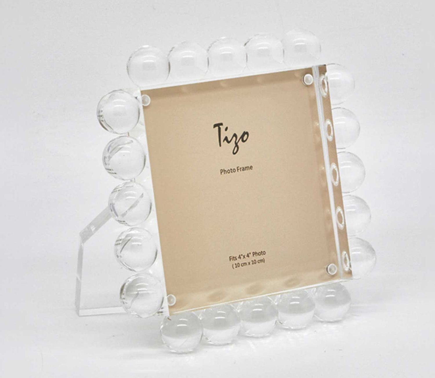 Tizo Acrylic Picture Frame with Clear Bubbles 4 x 4 Inch HA168CL44