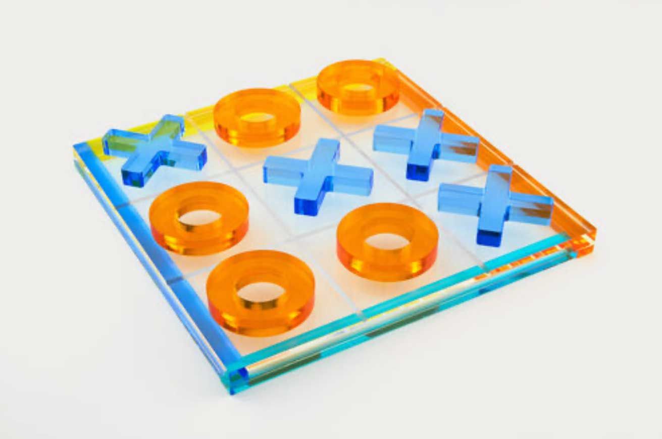 Tizo Acrylic Tic Tac Toe Set Multi Color HA116MCXO