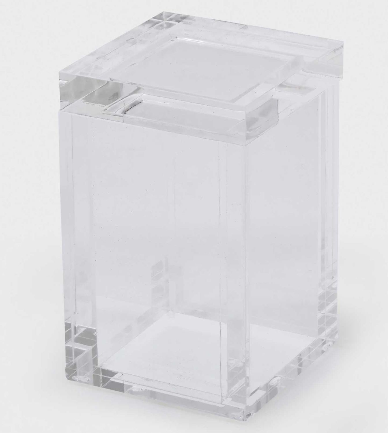 Tizo Acrylic Canister with Lid with White Insert 2.75 x 2.75 x 4.5 Inch HA306WHBX