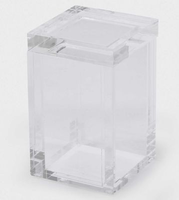 Tizo Acrylic Canister with Lid with White Insert 2.75 x 2.75 x 4.5 Inch HA306WHBX