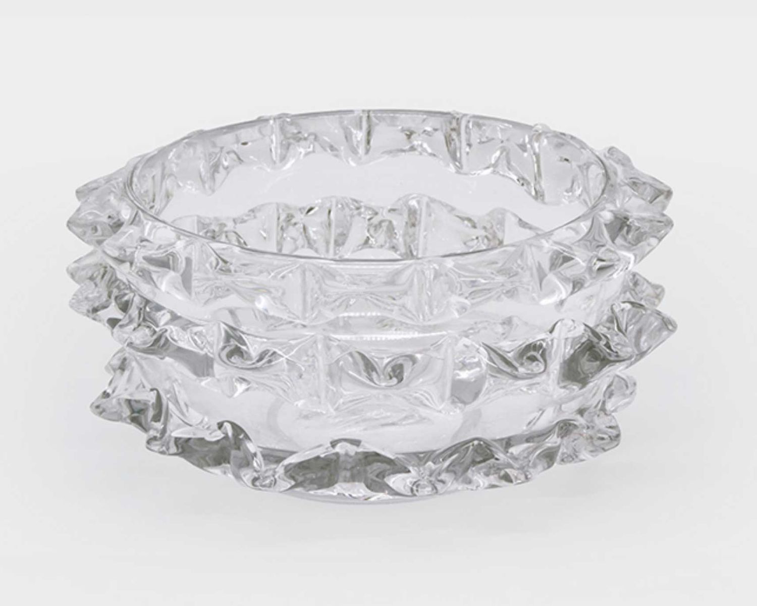 Tizo Glass Bowl Clear with Clear Thorn Design DA596CLBW
