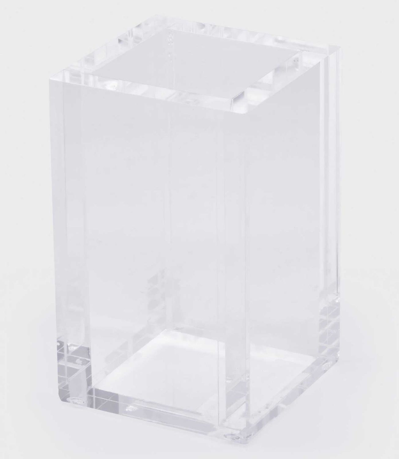 Tizo Acrylic Tooth Brush Cup Clear 2.75 x 2.75 x 4.5 Inch HA303CLBH