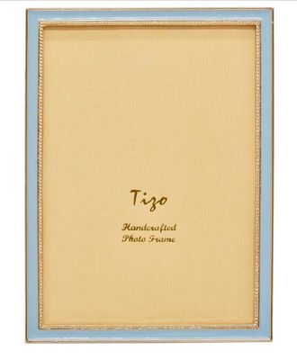 Tizo Enameled Gold Picture Frame Baby Blue 4 x 6 Inch RS335BB46