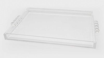 Tizo Acrylic Tray with Bubble Handles Clear 12 x 16 Inch HA226CLTY