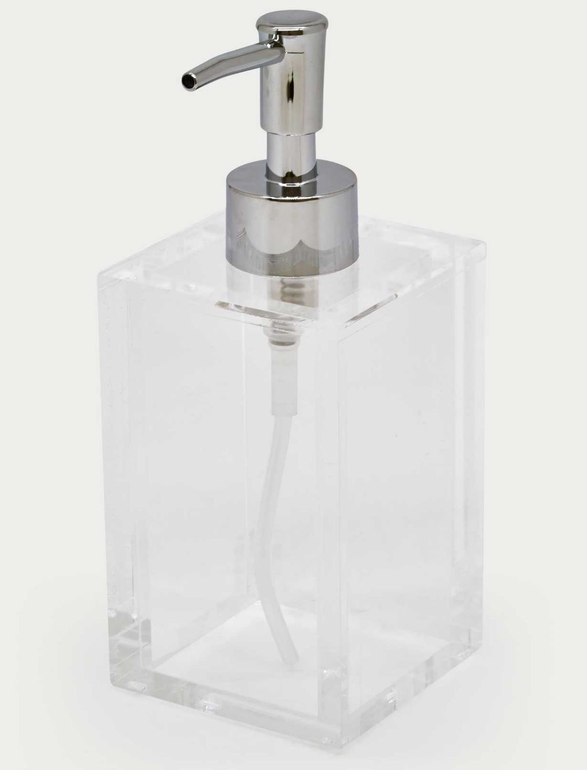 Tizo Acrylic Soap Dispenser Clear 2.75 x 2.75 x 4.5 Inch HA304CLSD