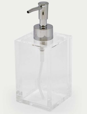 Tizo Acrylic Soap Dispenser Clear 2.75 x 2.75 x 4.5 Inch HA304CLSD