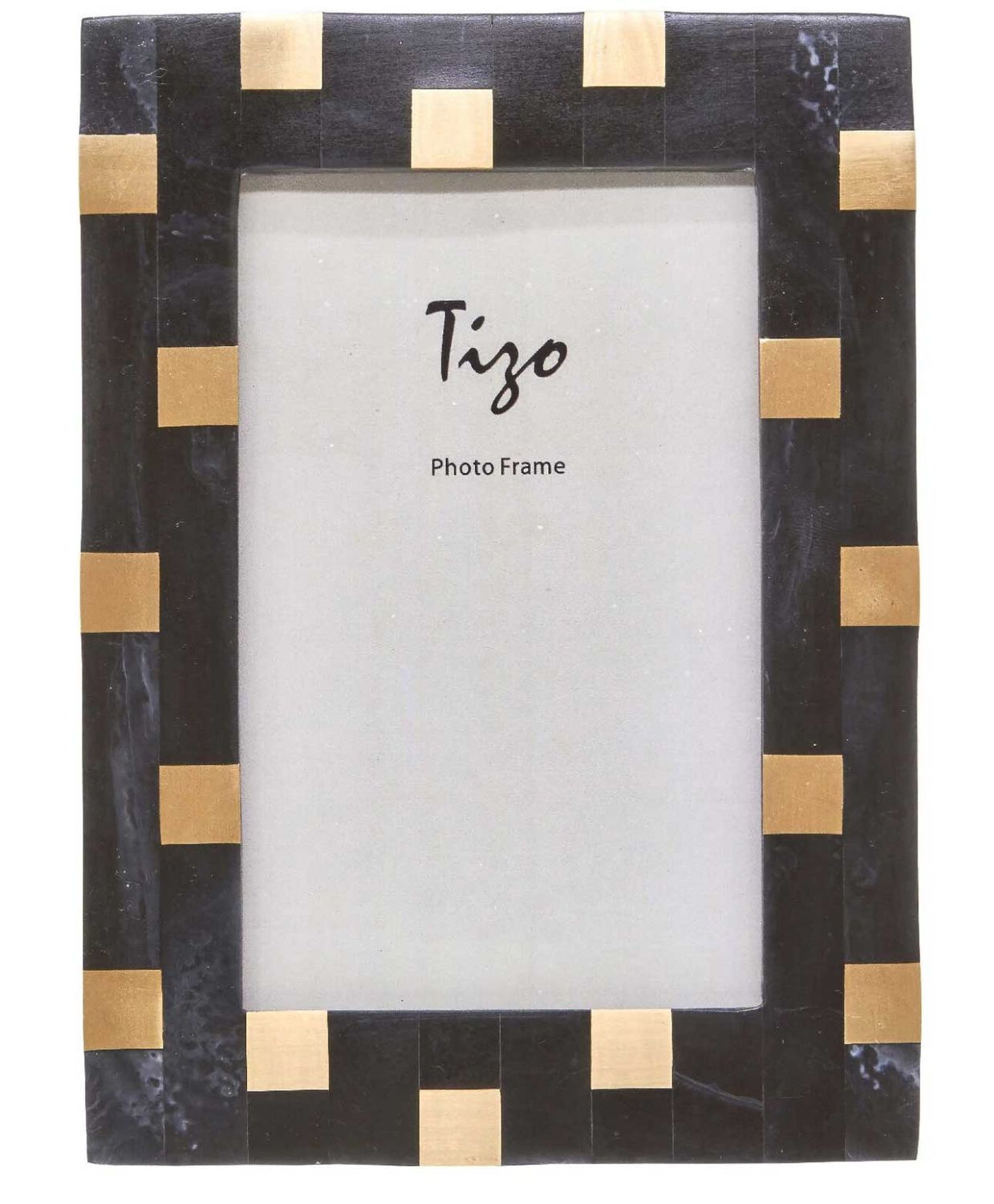 Tizo Bone Resin Brass Picture Frame Grey 8 x 10 Inch W485GY80