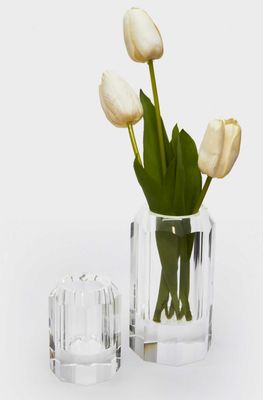 Tizo Crystal Glass Vase Small 4.5 Inch Tall Arch Design PH552VAS