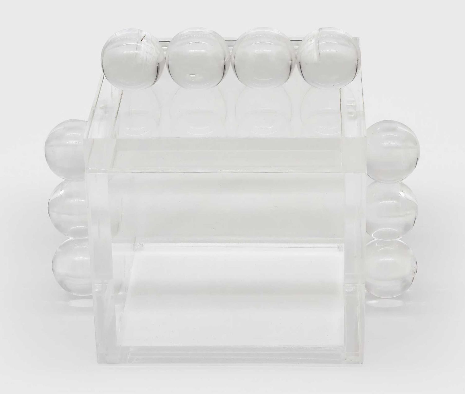 Tizo Acrylic Box Clear with Balls 4 x 4 x 3.75 Inch HA241CLBX