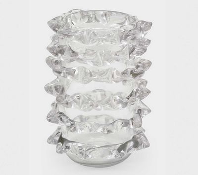 Tizo Glass Vase Clear with Clear Thorn Design DA596CLVS