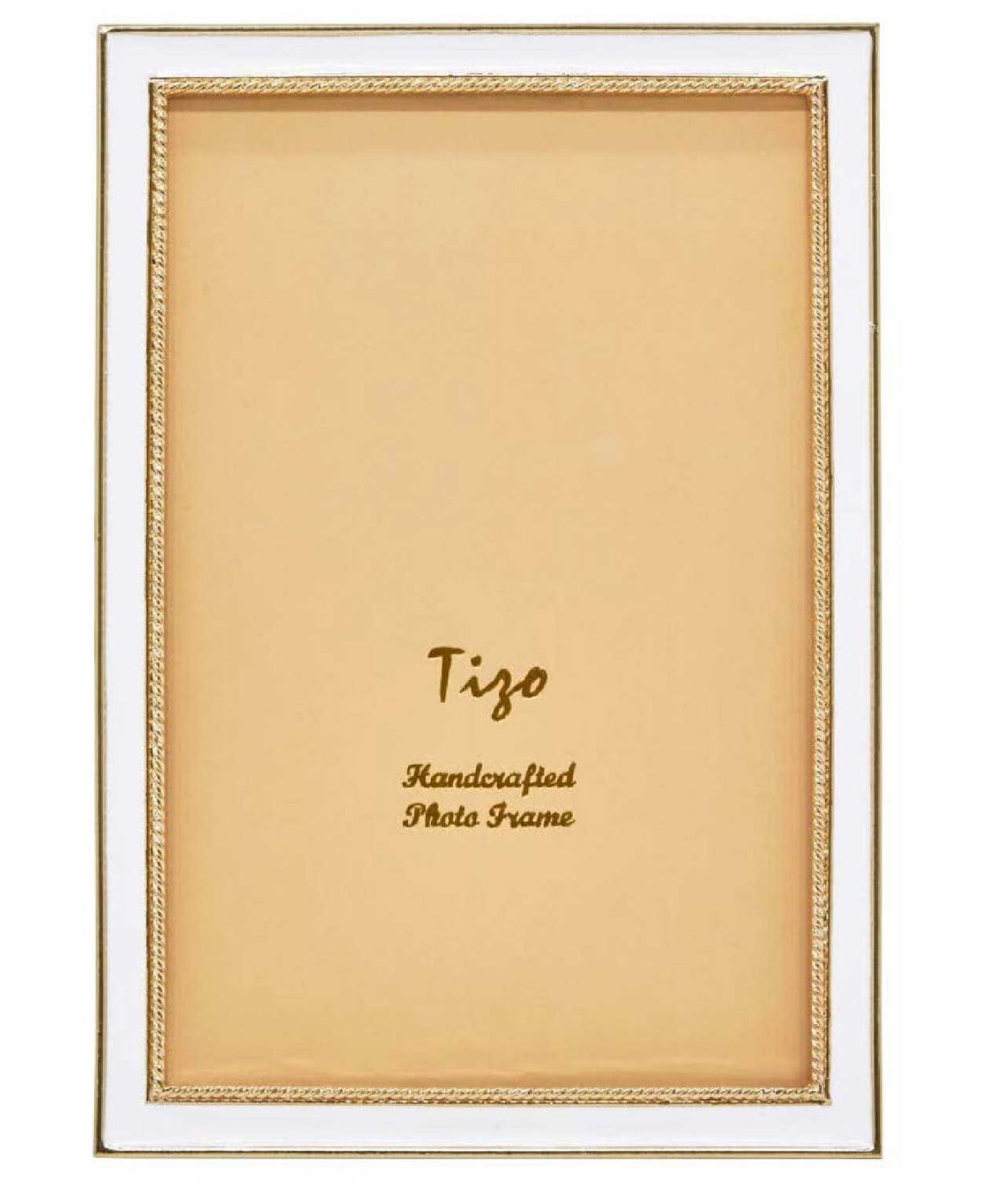 Tizo Enameled Gold Picture Frame White 8 x 10 Inch RS335WH80