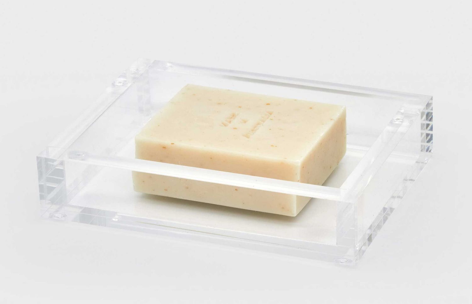 Tizo Acrylic Soap Dish Clear 5 x 4 x 1 Inch HA307CLSD