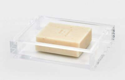Tizo Acrylic Soap Dish Clear 5 x 4 x 1 Inch HA307CLSD
