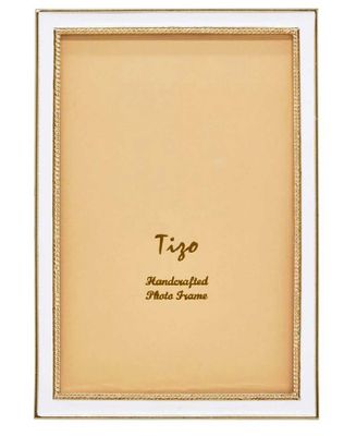 Tizo Enameled Gold Picture Frame White 8 x 10 Inch RS335WH80