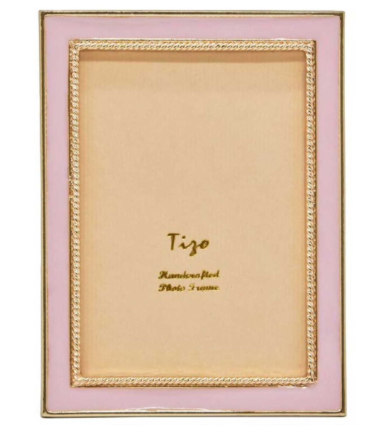 Tizo Enameled Gold Picture Frame Pink 2 x 3 Inch RS335PK23