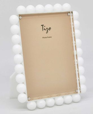 Tizo Acrylic Picture Frame with White Bubbles 4 x 6 Inch HA168WH46