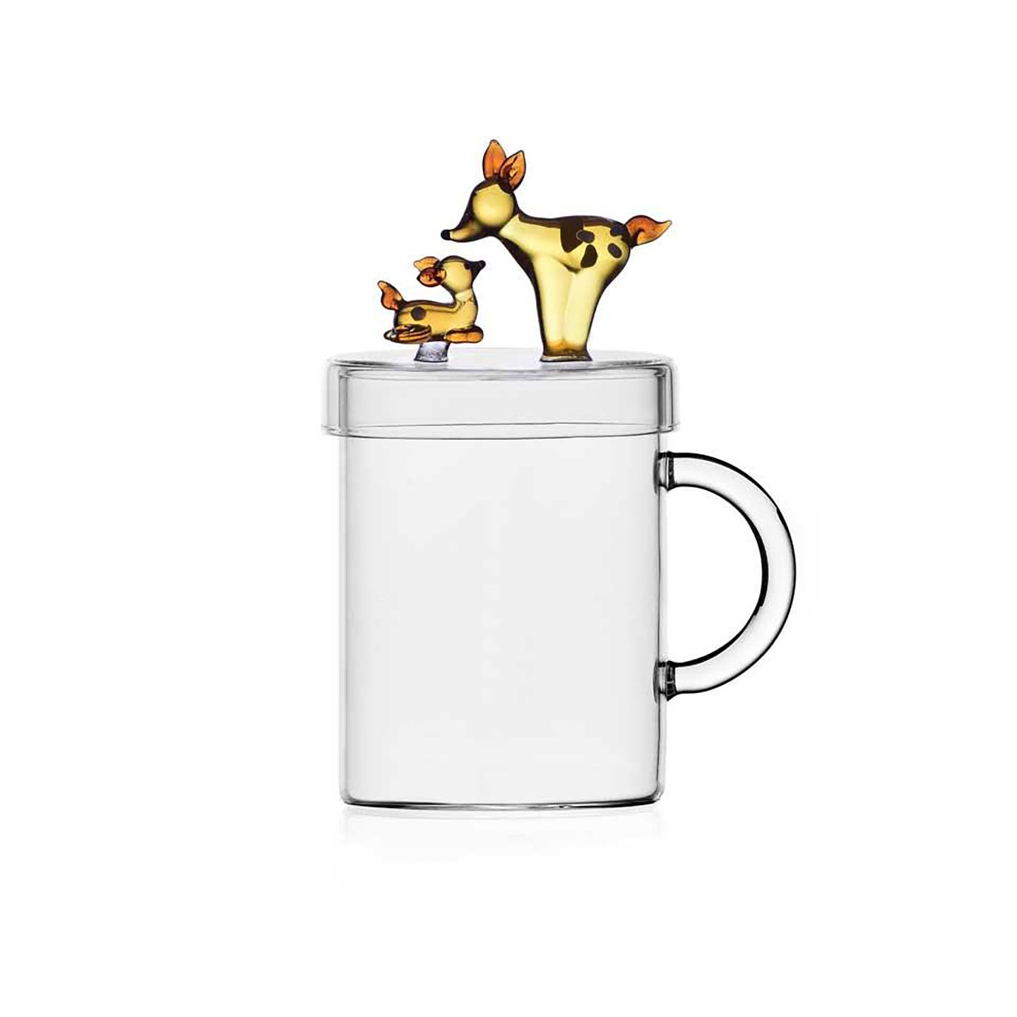 Ichendorf Tender Ties Mug With Lid Fawn Family IC352.096, 790955315310, 8032397067825