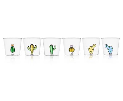 Ichendorf Desert Plants Set 6 Piece Tumbler Assorted 11.8 oz IC352.099S, 790955196735, 8032397053620
