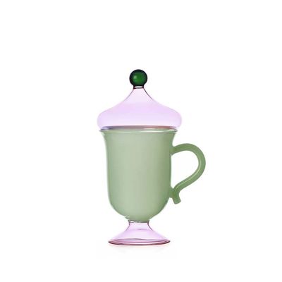 Ichendorf Sogni D&#39;Oriente Matte Green Mug with Pink Lid IC354.410, 790955315259, 8032397068167