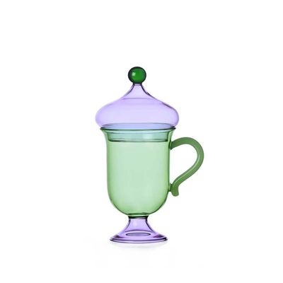 Ichendorf Sogni D&#39;Oriente Green Mug with Lilac Lid IC354.409, 790955315242, 8032397067764