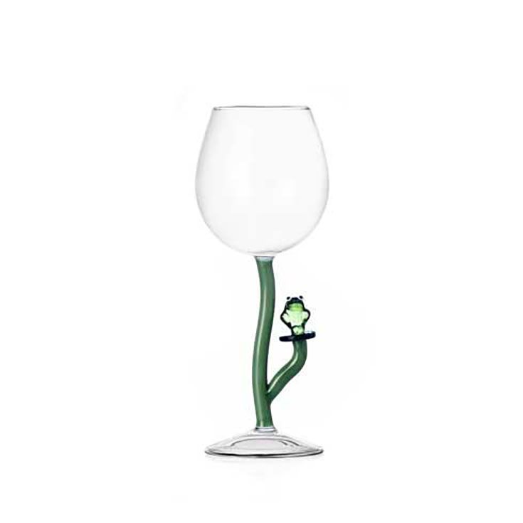 Ichendorf Animal Farm Wine Goblet Frog 11.8 oz IC352.230, 790955314344, 8032397068198