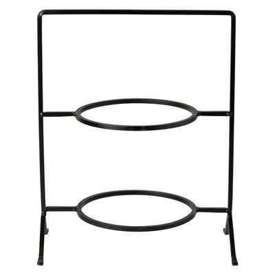 Costa Nova Plano Metallic black 2 Round Stage Metallic Holder, O30176-MET, 5606739957100