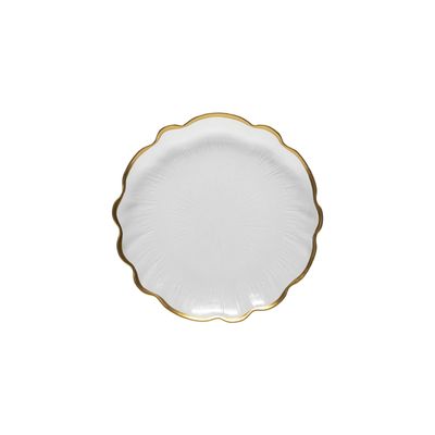 Casafina Francesca Gold Glass Rimmed Salad Plate, V10332-GLD, 840289064313