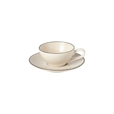 Costa Nova Augusta Natural-black Tea Cup and Saucer, COCS01-NAB, 5606739961251
