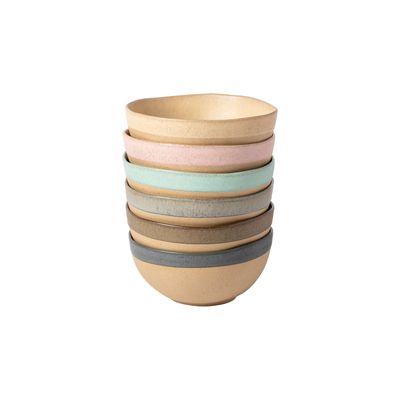 Costa Nova Arenito Multicolor Set 6 Latte Bowls, 2LNSS01-MLT, 5606739973193