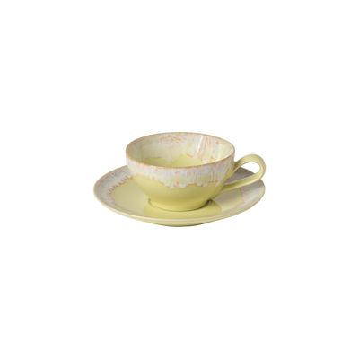 Casafina Taormina Yellow Tea Cup and Saucer, TA616-SND, 840289069479