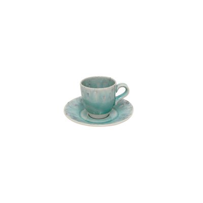 Costa Nova Madeira Blue Coffee Cup and Saucer, DECS04-BLU, 5606739932503