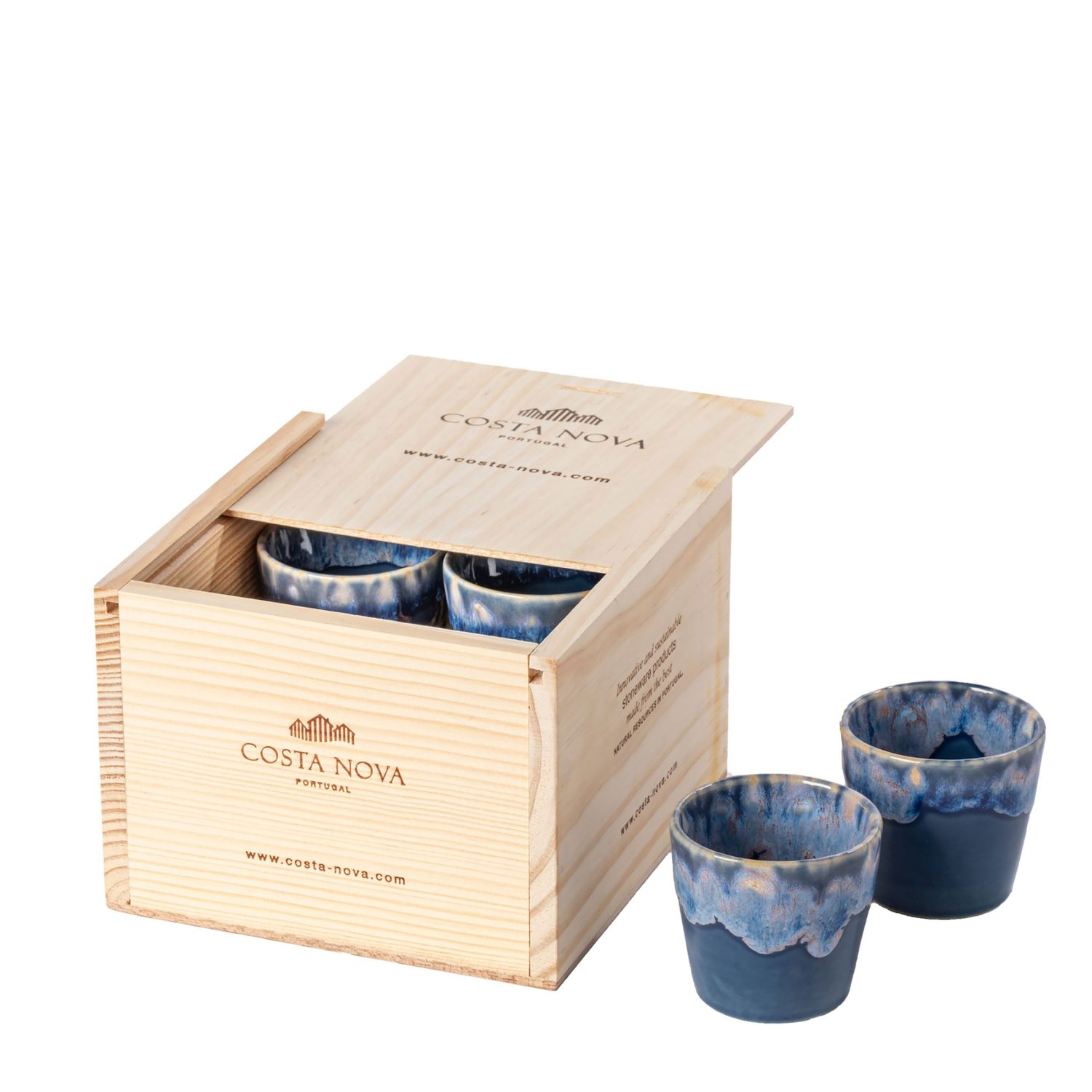 Costa Nova Grespresso Denim Gift Box 8 Espresso Cups, LSCS11-DEN, 5606739959982