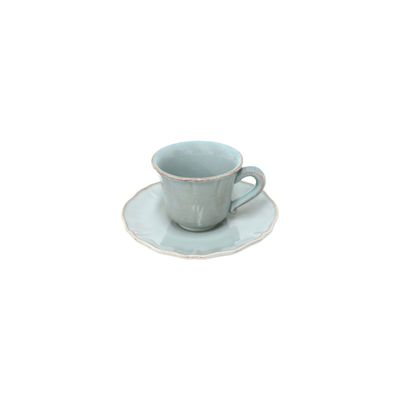 Costa Nova Alentejo Turquoise Coffee Cup and Saucer, TCS02-TRQ, 5606739930608