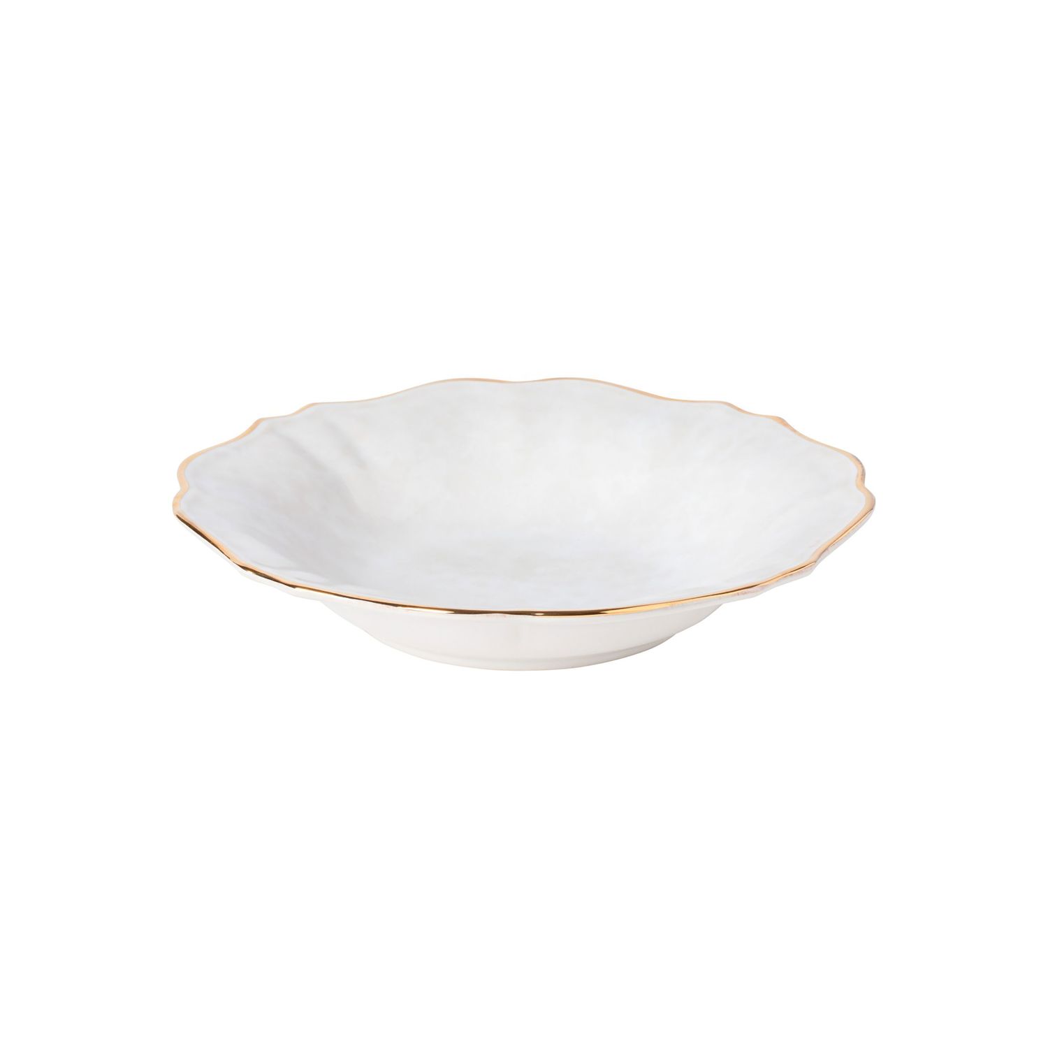 Casafina Impressions White-gold Soup Pasta Plate, IM509-WGD, 840289016893