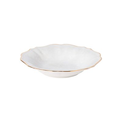 Casafina Impressions White-gold Soup Pasta Plate, IM509-WGD, 840289016893