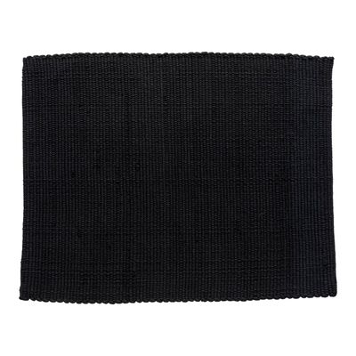 Casafina Table Linens - Joana Black Placemat 100% Recycled Cotton, CFT0103-BLK, 840289051405