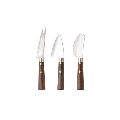 Costa Nova Cheese Knives Brushed Set 3 Cheese Knives, C20663-BRS, 5606739964795