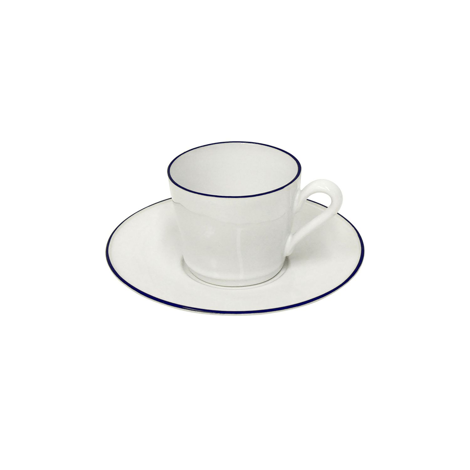 Costa Nova Beja White &amp; blue Tea Cup and Saucer, ATCS01-BLU, 5606739932947