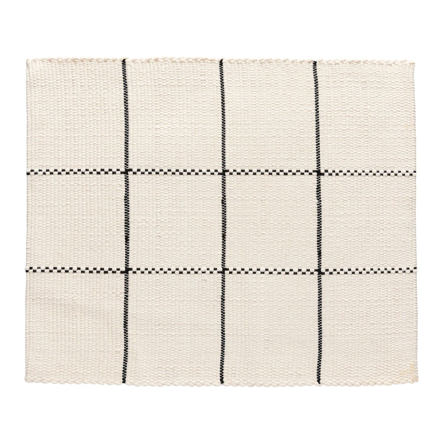 Casafina Table Linens - Joana White-Black Placemat 100% Recycled Cotton, CFT0105-WBK, 840289051429