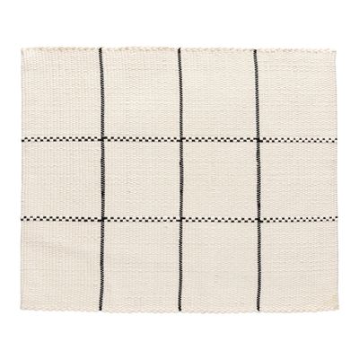Casafina Table Linens - Joana White-Black Placemat 100% Recycled Cotton, CFT0105-WBK, 840289051429