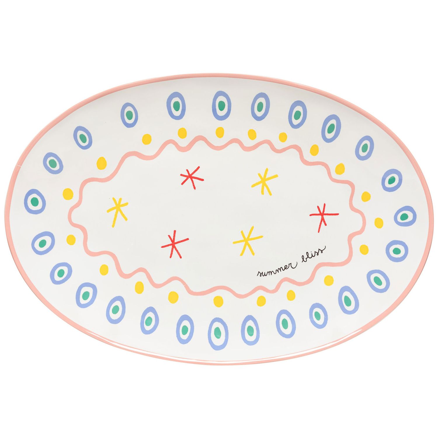 Costa Nova Summer Bliss Summer bliss Oval Platter, GOA451-SBL, 5606739979218
