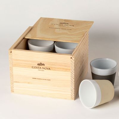 Costa Nova Grespresso Nature White Gift Box 8 Lungo Cups, LSCS15-MLT, 5606739971373