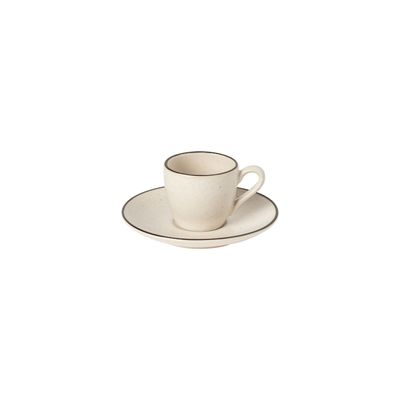 Costa Nova Augusta Natural-black Coffee Cup and Saucer, COCS02-NAB, 5606739961268