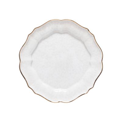 Casafina Impressions White-gold Dinner Plate, IM501-WGD, 840289016909