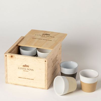 Costa Nova Grespresso Nature White Gift Box 8 Espresso Cups, LSCS14-MLT, 5606739971335
