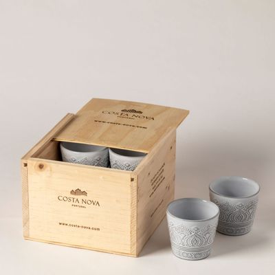 Costa Nova Grespresso Ecogres (world of coffee) White Kenya Gift Box 8 Espresso Cups, 1EXCS02E-WKN,…