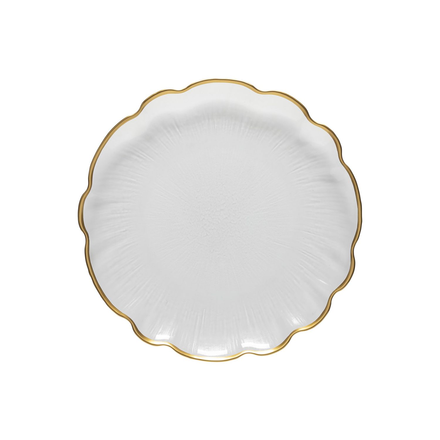Casafina Francesca Gold Glass Rimmed Dinner Plate, V10331-GLD, 840289064306