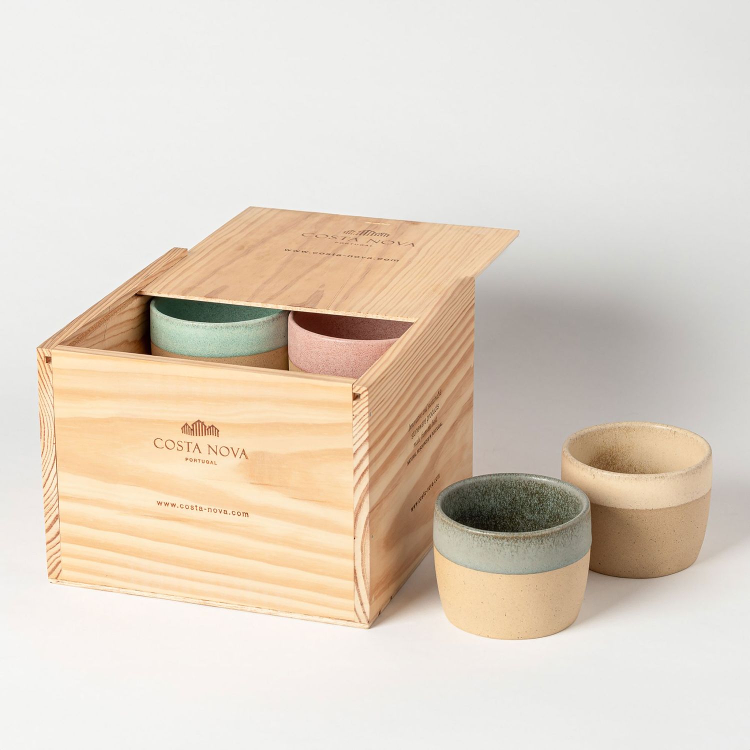 Costa Nova Arenito Multicolor Gift Box 8 Lungo Cups, 2LNCS02-MLT, 5606739973216