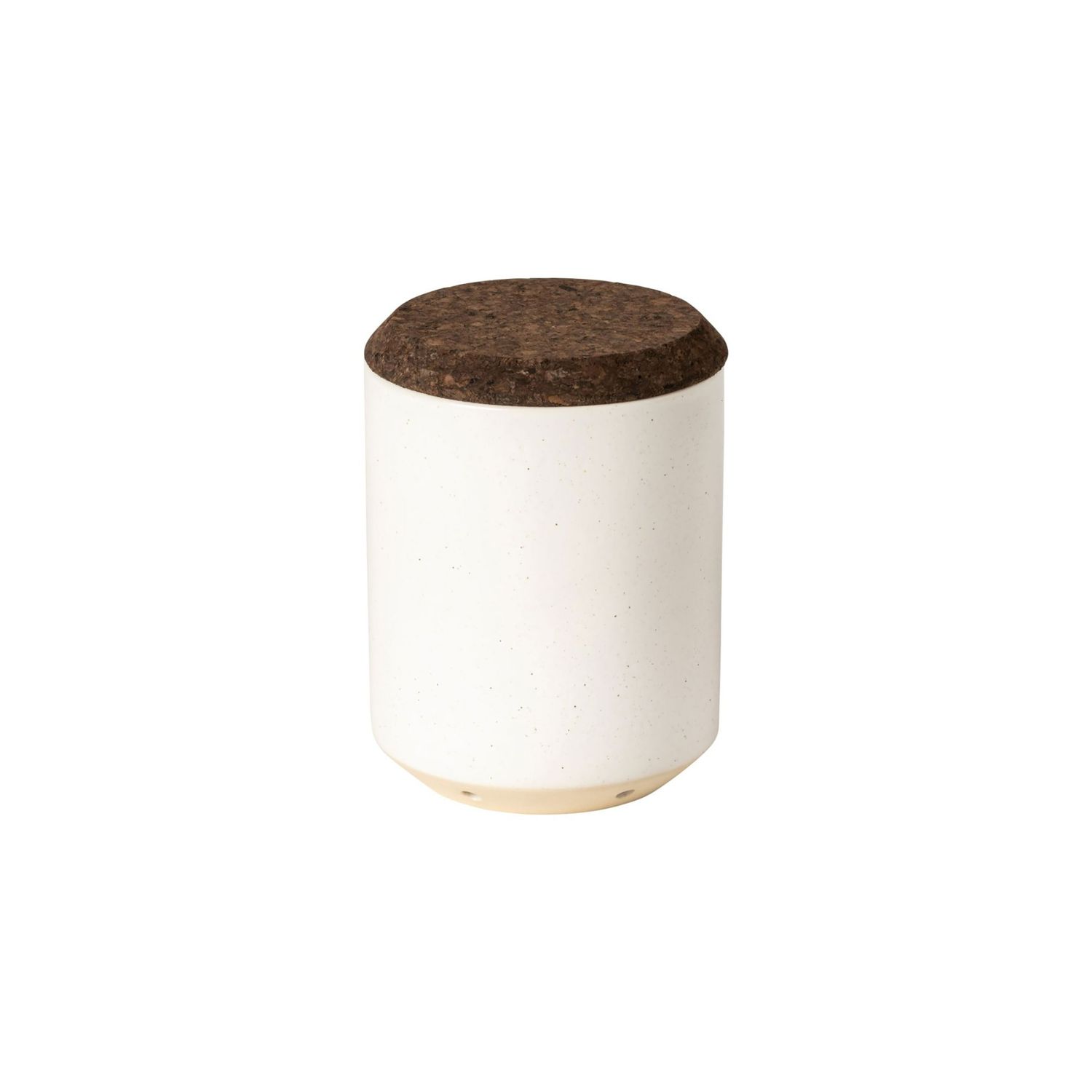Casafina Modern Storage White Garlic Cellar with Smoked Cork Lid, JPX141-WHI, 840289051269
