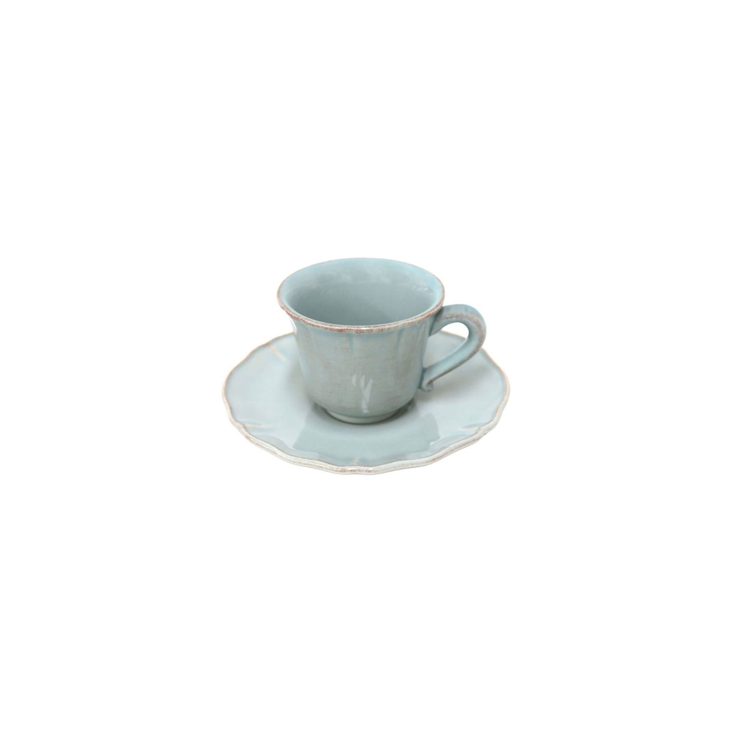 Costa Nova Alentejo Turquoise Coffee Cup and Saucer, TCS02-TRQ, 5606739930608